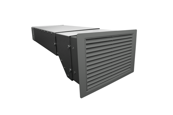 220 x 90mm Fire Double Grille Flanged Airbrick Ducting Kit 640mm Length (Grey) 220 x 90mm Fire Double Grille Flanged Airbrick Ducting Kit 640mm Length (Grey)