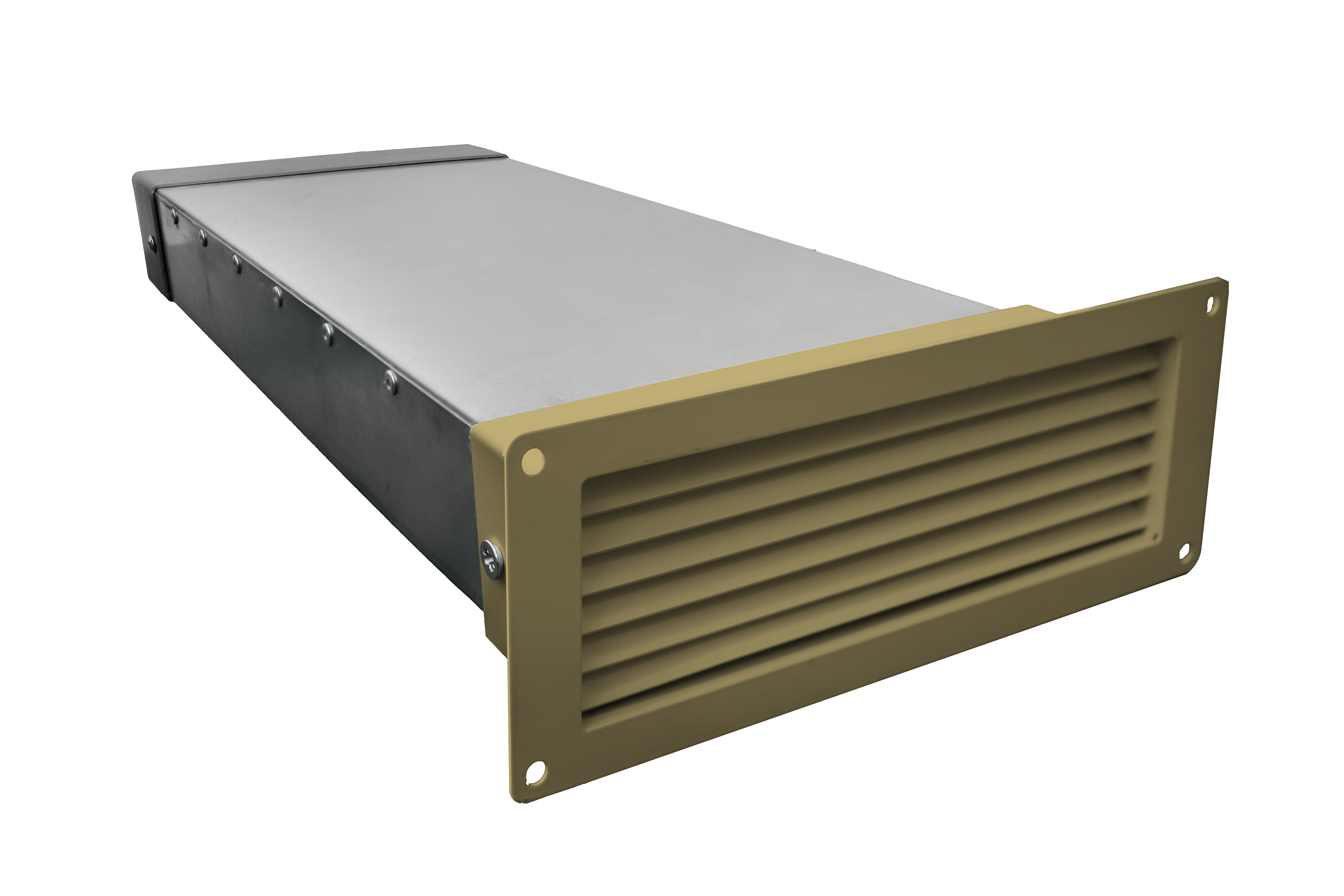 204 x 60mm Fire Single Grille Flanged Ducting Kit 640mm Length (Cotswold Stone)
