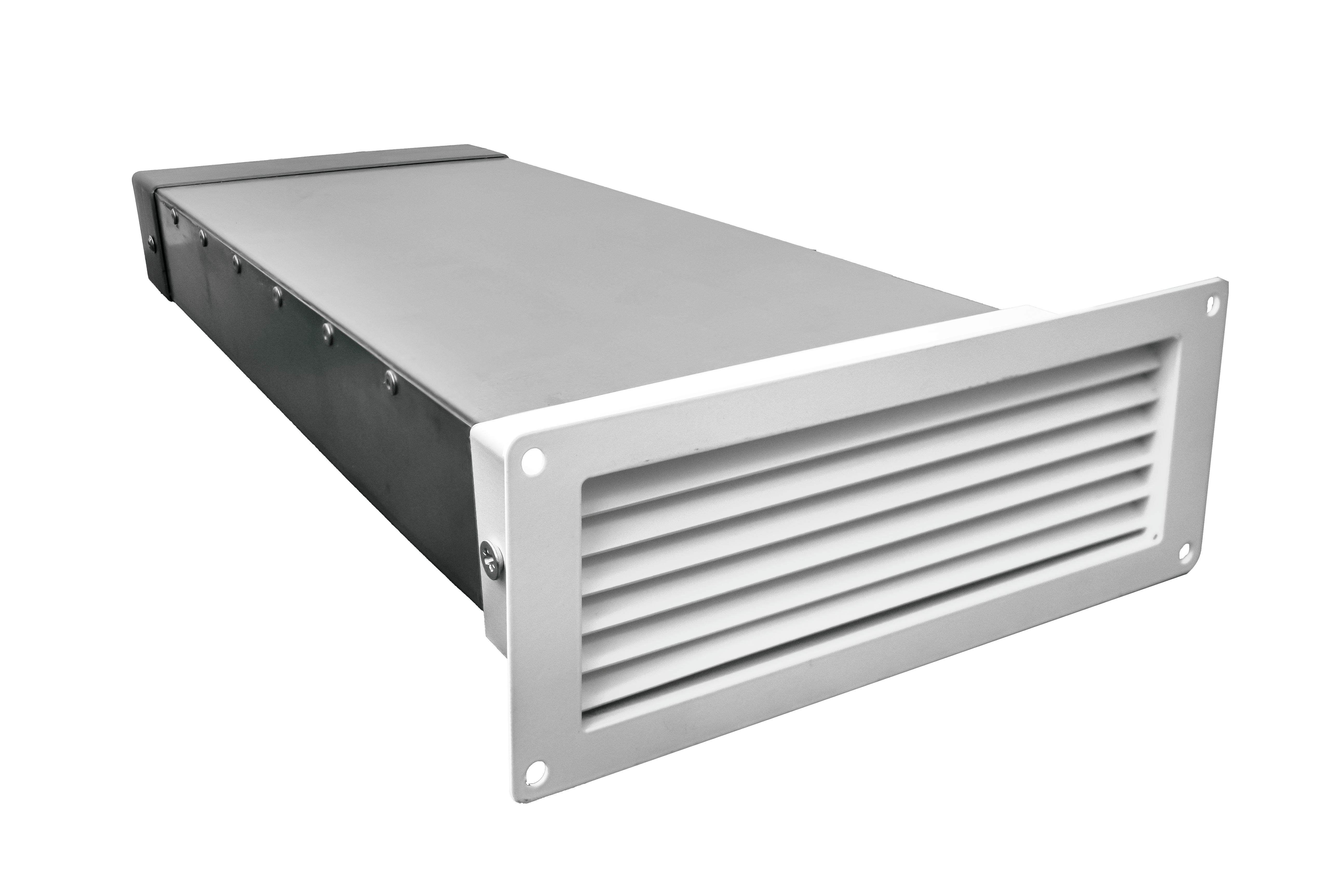 204 x 60mm Fire Single Grille Flanged Ducting Kit 640mm Length (White)