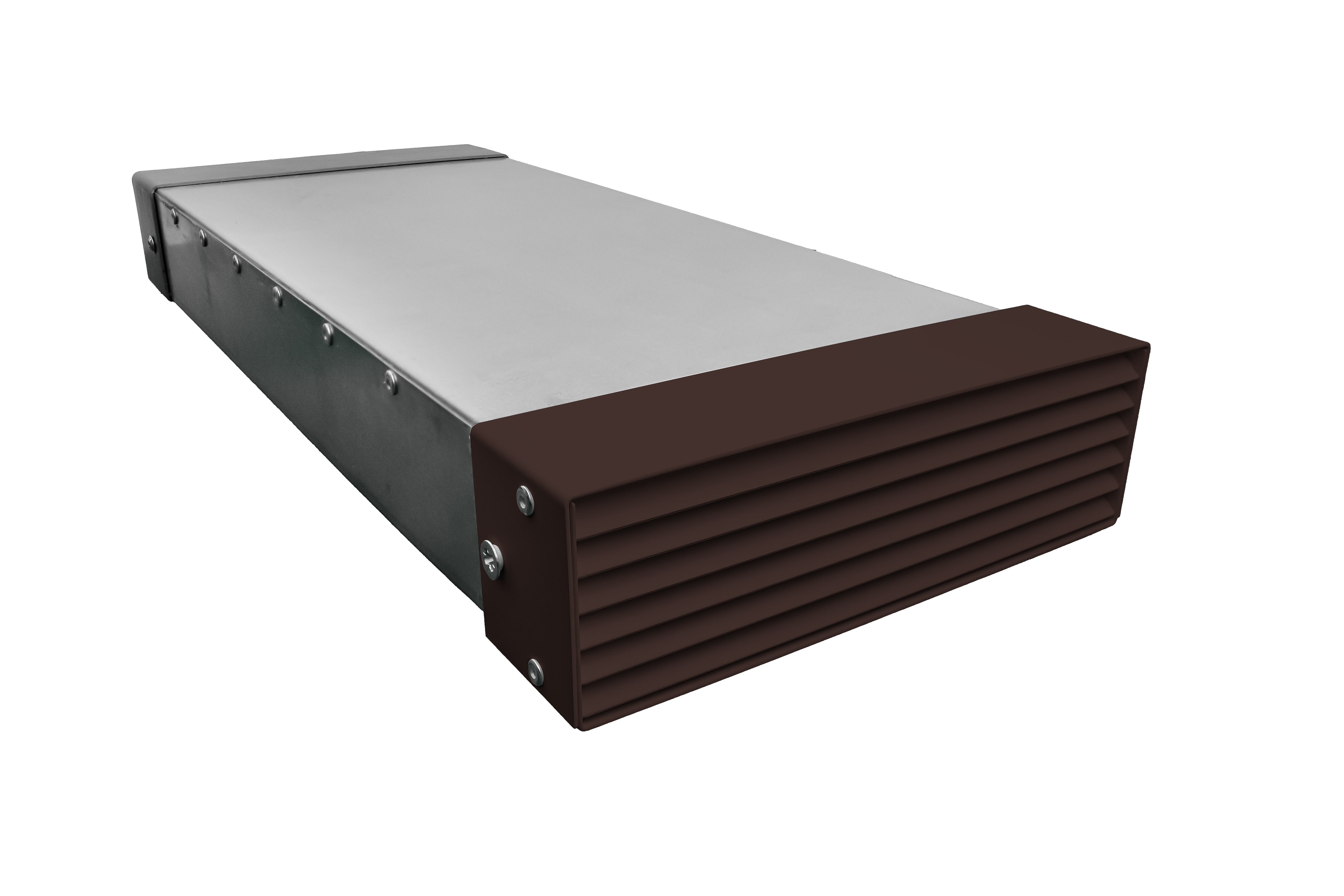 204 x 60mm Fire Single Grille Ducting Kit 640mm Length (Brown)