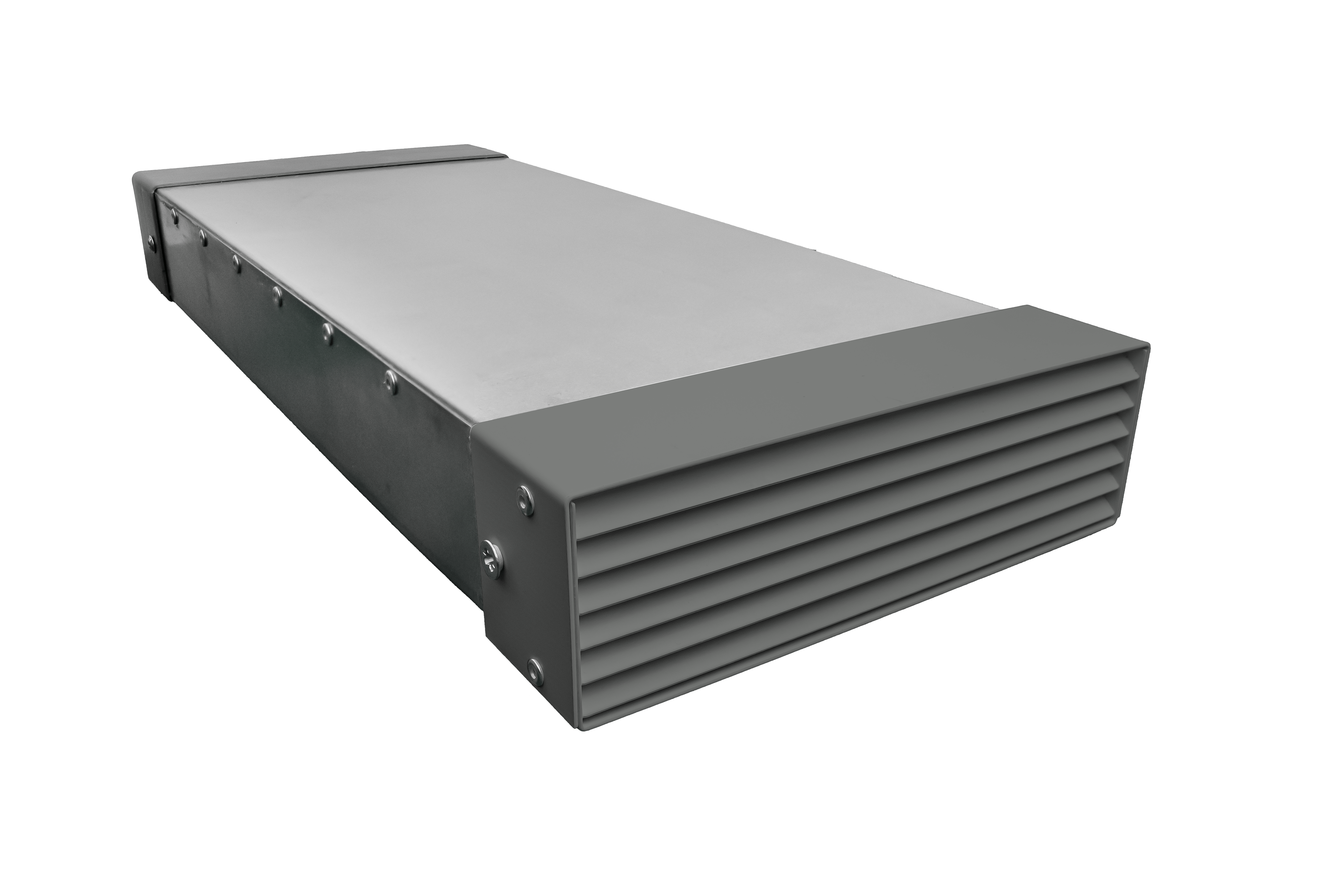 204 x 60mm Fire Single Grille Ducting Kit 640mm Length (Grey)