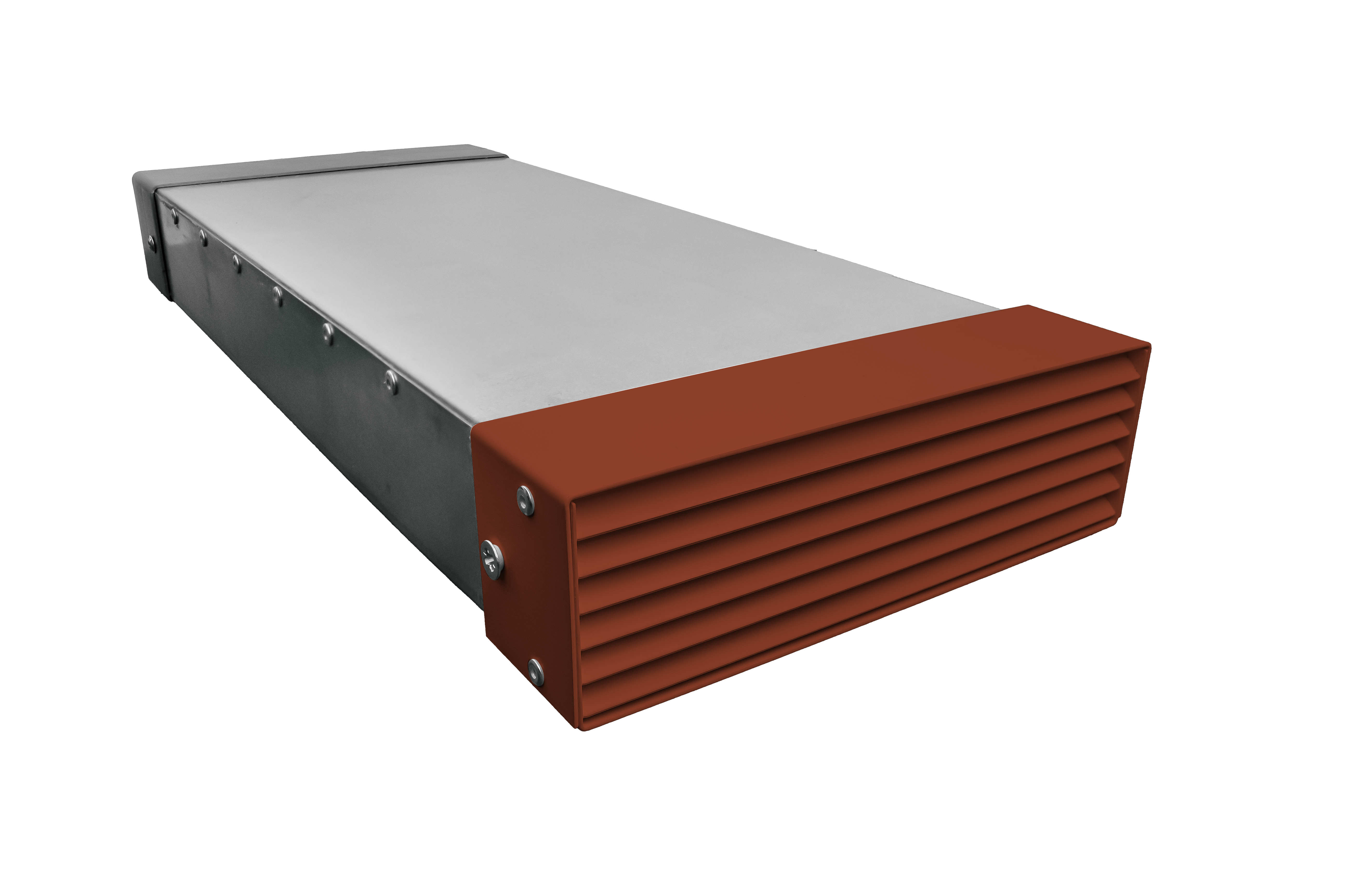 204 x 60mm Fire Single Grille Ducting Kit 640mm Length (Terracotta)