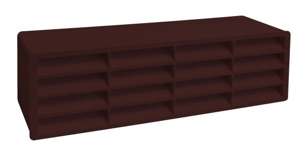 204 x 60mm Slimline Horizontal Louvre Airbrick (Brown) 204 x 60mm Slimline Horizontal Louvre Airbrick (Brown)