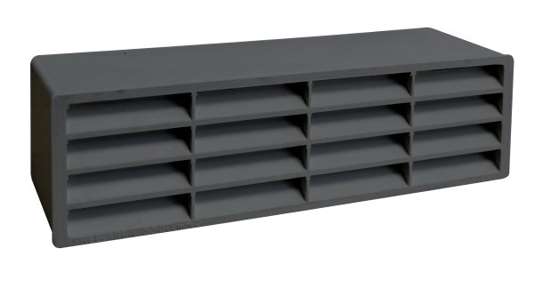204 x 60mm Slimline Horizontal Louvre Airbrick (Grey) 204 x 60mm Slimline Horizontal Louvre Airbrick (Grey)