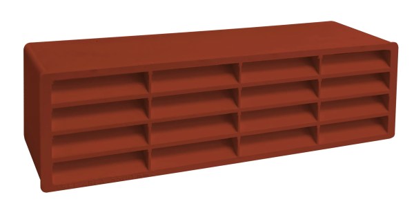 204 x 60mm Slimline Horizontal Louvre Airbrick (Terracotta) 204 x 60mm Slimline Horizontal Louvre Airbrick (Terracotta)