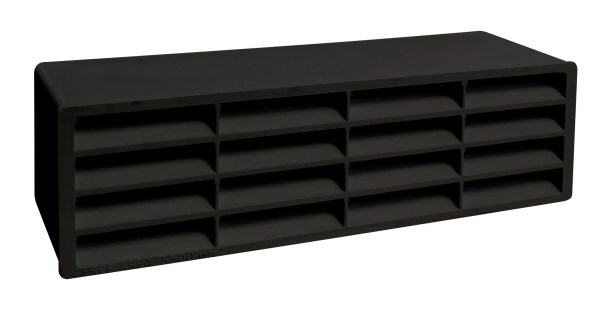 204 x 60mm Slimline Horizontal Louvre Airbrick (Black) 204 x 60mm Slimline Horizontal Louvre Airbrick (Black)