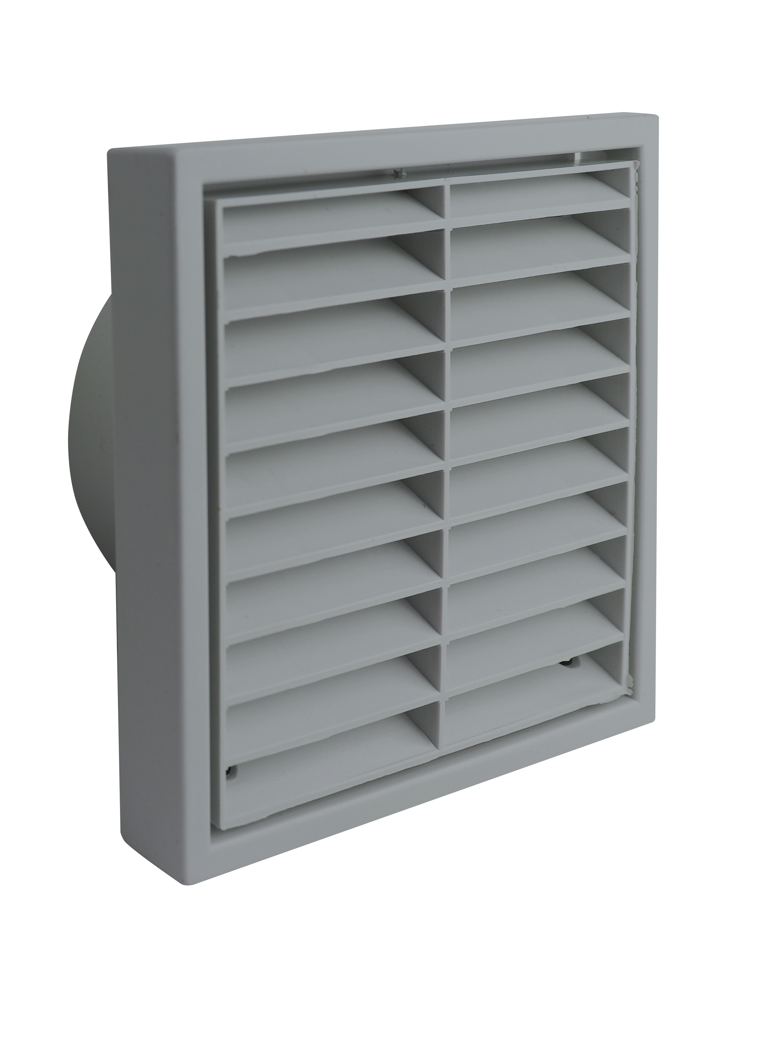 1172G 160 x 160mm Fixed Louvre Grille Grey 125mm/5Inch