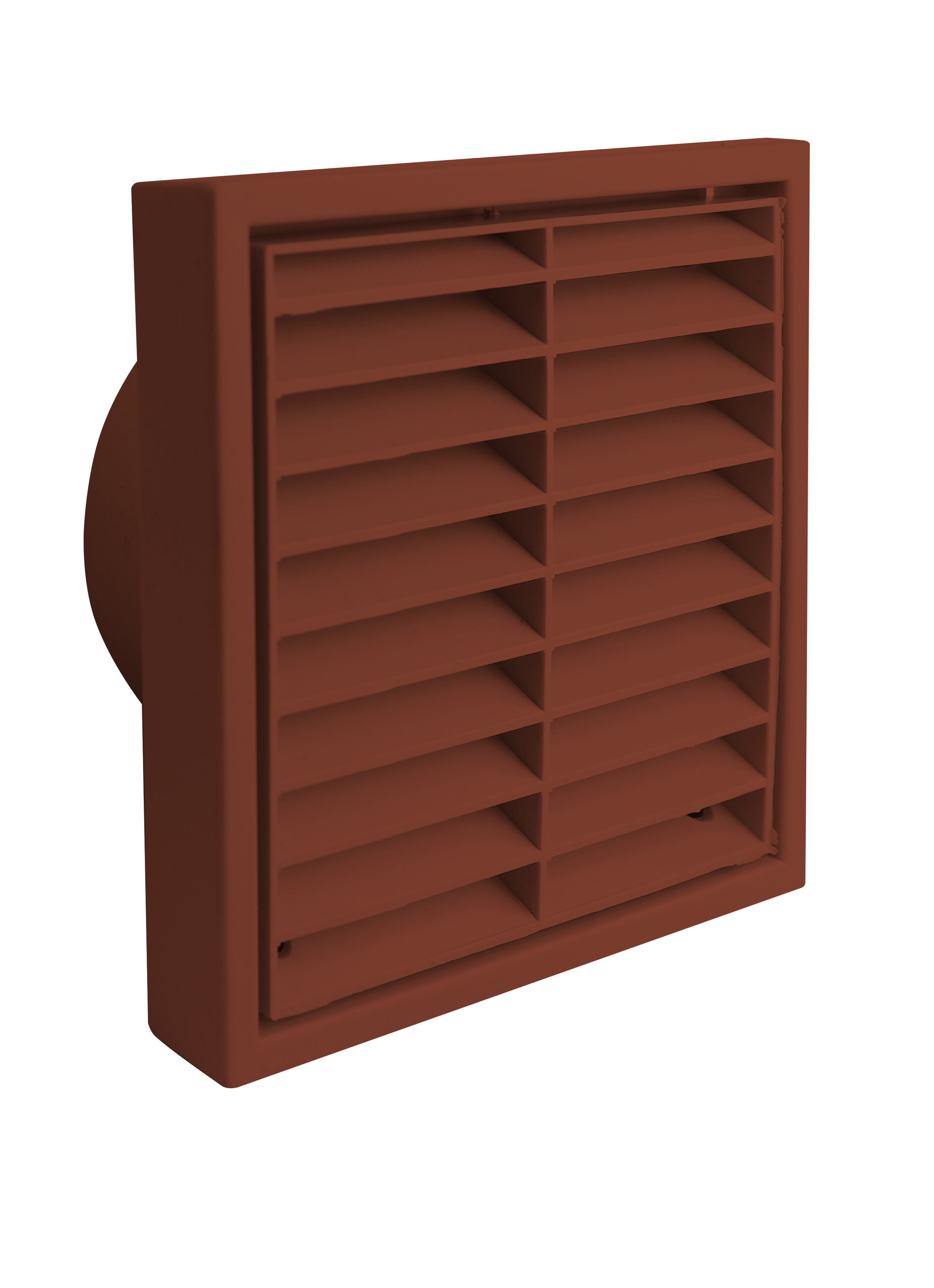 1172T 160 x 160mm Fixed Louvre Grille Terracotta 125mm/5Inch