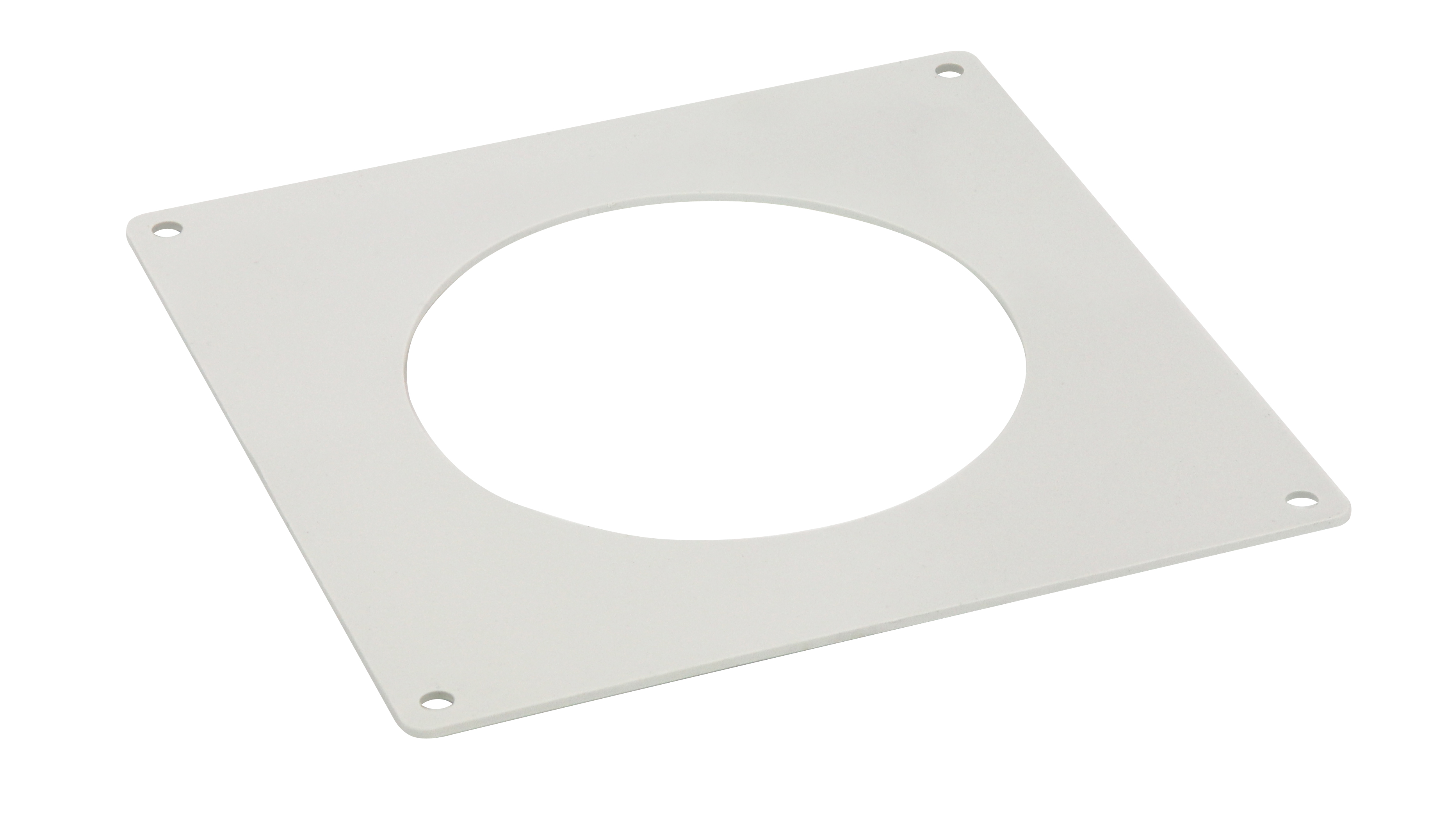 PVC 154mm x 154mm Square Wall Plate 100mm Round
