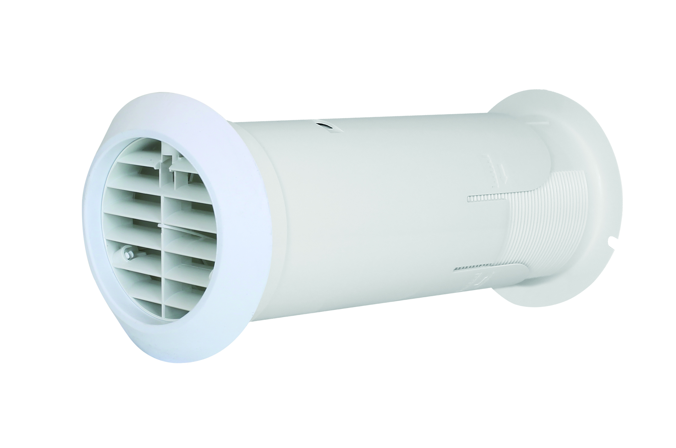 Deluxe Quick Internal Fit Wall Kit with Backdraught Shutter 100mm White