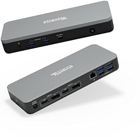 Plugable 12-in-1 Dual 4K USB C Docking Station, Works with Chromebook Certified, 60W Charging Dock, Compatible with ChromeOS and Windows, 2X HDMI, 2X DisplayPort, 1x Ethernet, 1x USB-C, 6X USB, Audio Plugable 12-in-1 Dual 4K USB C Docking Station, Works with Chromebook Certified, 60W Charging Dock, Compatible with ChromeOS and Windows, 2X HDMI, 2X DisplayPort, 1x Ethernet, 1x USB-C, 6X USB, Audio