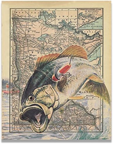 Minnesota State Map Largemouth Bass Fishing Lures Art Print 11×14 Cabin Decor Pictures Minnesota State Map Largemouth Bass Fishing Lures Art Print 11×14 Cabin Decor Pictures