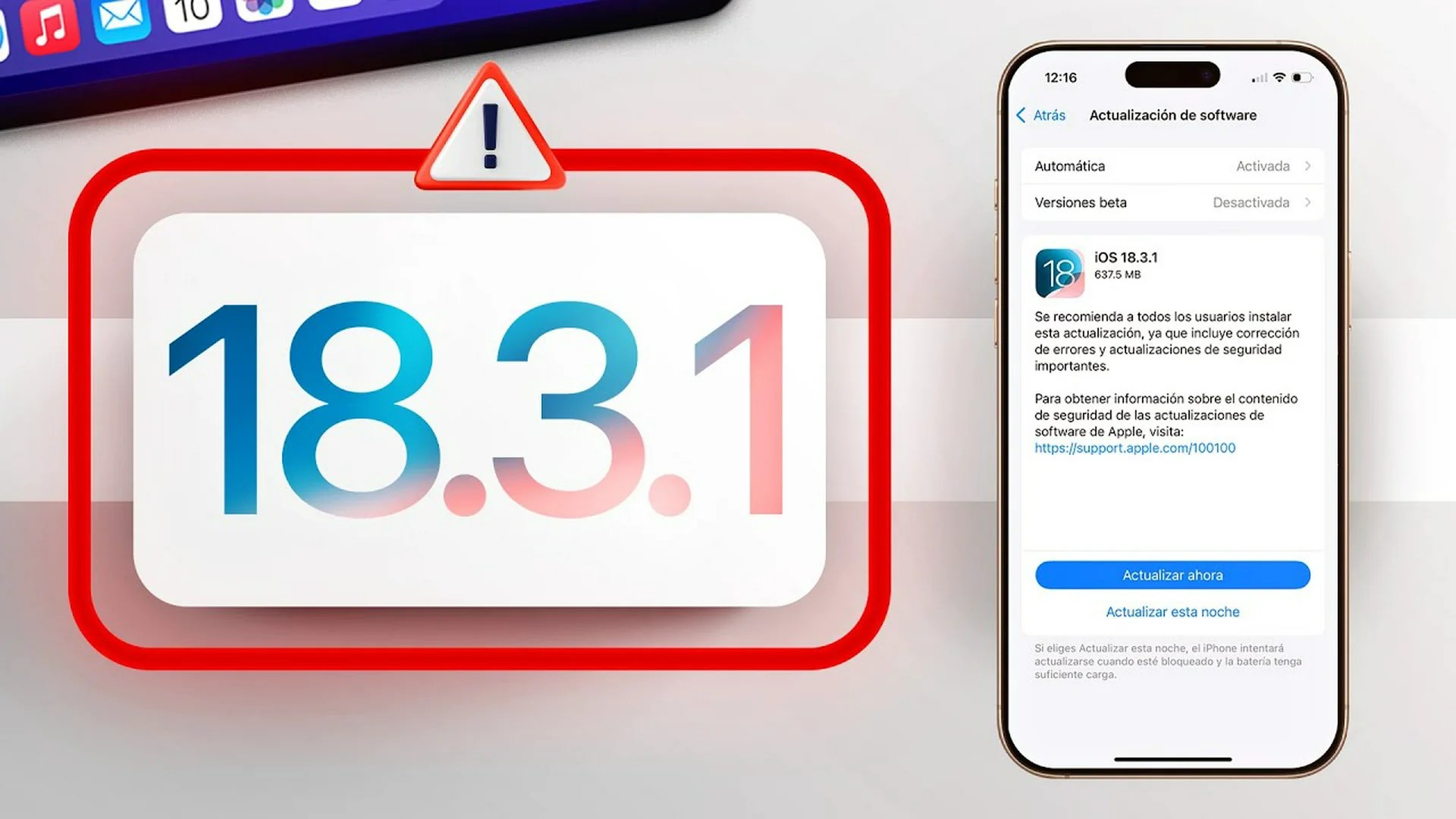 Apple Lanza iOS 18.3.1: Importante Actualización de Seguridad
