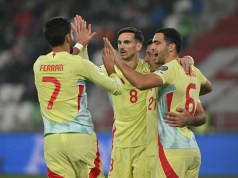 España prácticamente se clasificó tras golear 4-0 a Georgia y amplía su récord perfecto España prácticamente se clasificó tras golear 4-0 a Georgia y amplía su récord perfecto