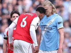 Gabriel deberĂa haber sido expulsado en el partido del Manchester City: panel Gabriel deberĂa haber sido expulsado en el partido del Manchester City: panel