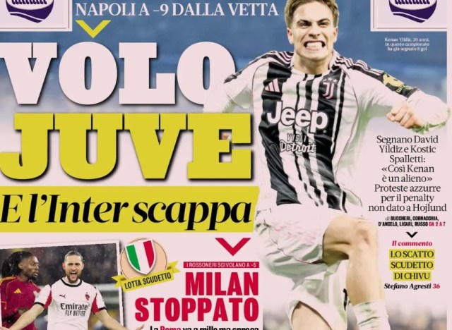 Periódicos de hoy – La Juve vuela, el Inter se escapa, el Milan se detiene Periódicos de hoy – La Juve vuela, el Inter se escapa, el Milan se detiene