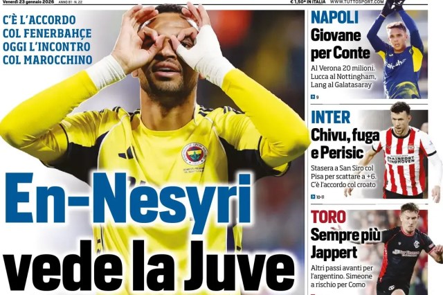 Periódicos de hoy: La Juventus llega a un acuerdo con En-Nesyri, Perisic regresa al Inter Periódicos de hoy: La Juventus llega a un acuerdo con En-Nesyri, Perisic regresa al Inter