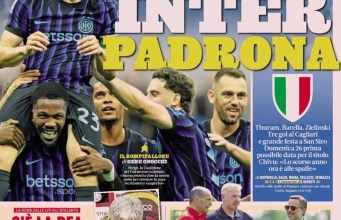 Periódicos de Hoy – El Inter prepara la fiesta del Scudetto, la rabia y las lágrimas de Gasperini Periódicos de Hoy – El Inter prepara la fiesta del Scudetto, la rabia y las lágrimas de Gasperini