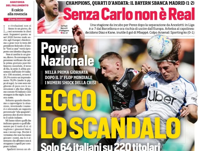 Periódicos de hoy – Italia y el escándalo de la Serie A, el Real Madrid extraña a Ancelotti Periódicos de hoy – Italia y el escándalo de la Serie A, el Real Madrid extraña a Ancelotti