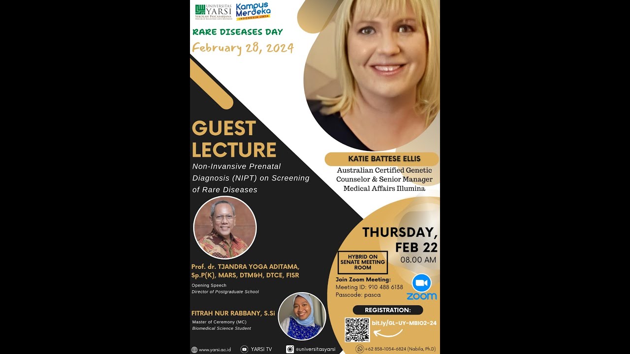 Guest Lecture | Non-Invansive Prenatal Diagnosis (NIPT) on Screening of Rare Diseases