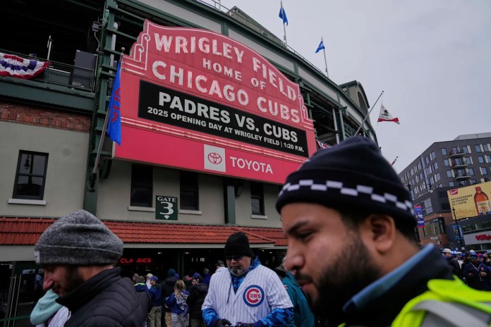 Geese make nest next to iconic Wrigley Field bleachers during Chicago Cubs games Geese make nest next to iconic Wrigley Field bleachers during Chicago Cubs games