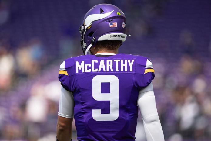 Vikings QB J.J. McCarthy held out of practice with knee soreness, status for 2nd preseason game uncertain Vikings QB J.J. McCarthy held out of practice with knee soreness, status for 2nd preseason game uncertain
