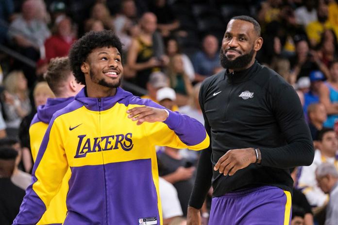 LeBron James and Bronny become 1st father-son pair to play together in NBA history LeBron James and Bronny become 1st father-son pair to play together in NBA history