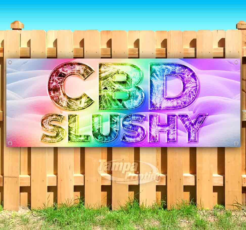 CBD SLUSHY Advertising Vinyl Banner Flag Sign Many Sizes Available USA EDIBLES