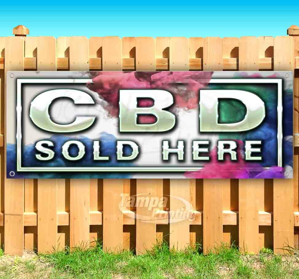 CBD SOLD HERE Advertising Vinyl Banner Flag Sign Many Sizes EDIBLES
