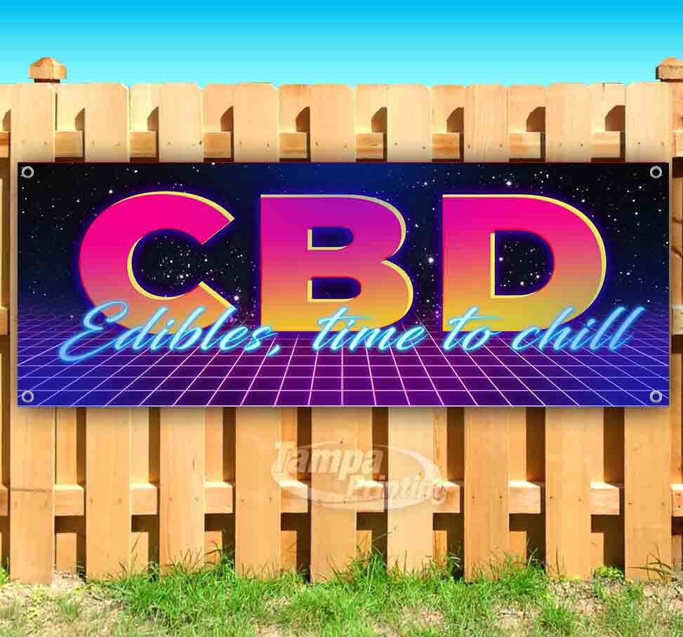 CBD Edibles Advertising Vinyl Banner Flag Sign Many Sizes Available USA