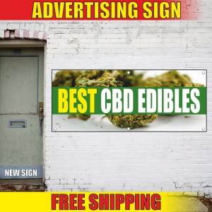CBD EDIBLES Banner Advertising Vinyl Sign Flag gift flavour shop here open BEST CBD EDIBLES Banner Advertising Vinyl Sign Flag gift flavour shop here open BEST