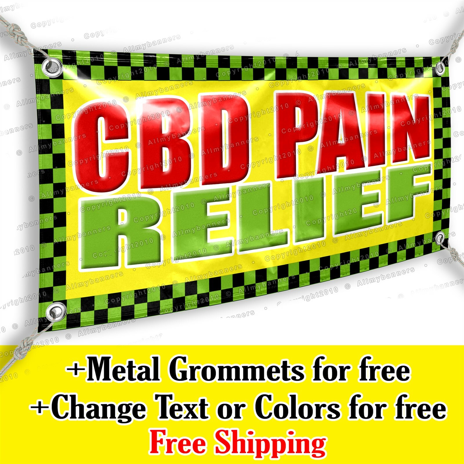Cbd Pain Relief Advertising Vinyl Banner Sign Many Sizes USA made flag