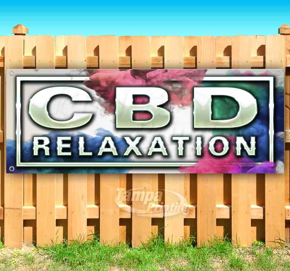 CBD RELAXATION Advertising Vinyl Banner Flag Sign Many Sizes EDIBLES