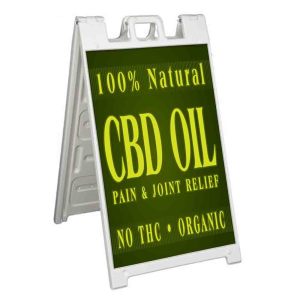 CBD OIL NATURAL PAIN RELIEF Signicade 24×36 A Frame Sidewalk Sign Double Sided CBD OIL NATURAL PAIN RELIEF Signicade 24×36 A Frame Sidewalk Sign Double Sided