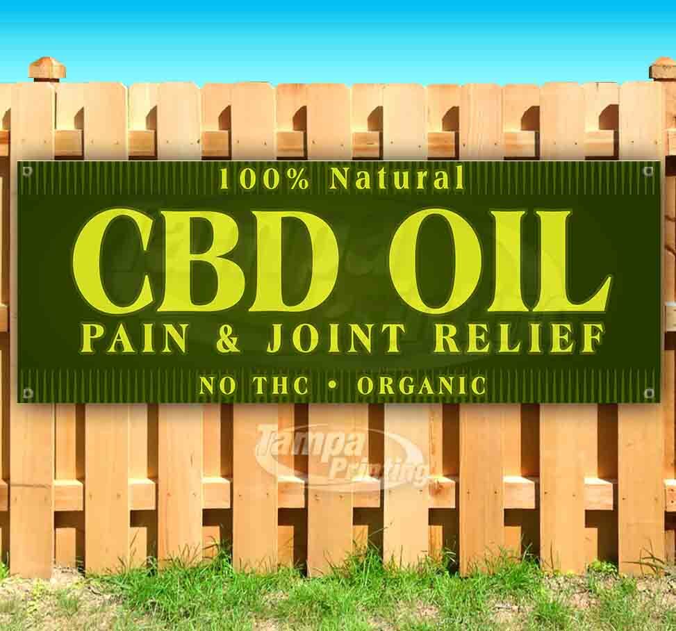 CBD PAIN & JOINT RELIEF Advertising Vinyl Banner Flag Sign Many Sizes