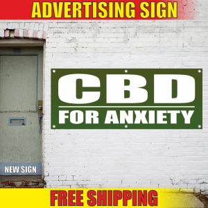 CBD FOR ANXIETY Advertising Banner Vinyl Mesh Decal Sign OIL EDIBLES FLOWER HERE CBD FOR ANXIETY Advertising Banner Vinyl Mesh Decal Sign OIL EDIBLES FLOWER HERE