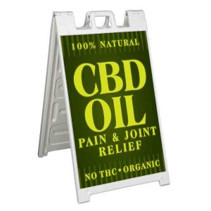 CBD OIL PAIN & JOINT RELIEF Signicade 24×36 Aframe Sidewalk Sign Banner Decal CBD OIL PAIN & JOINT RELIEF Signicade 24×36 Aframe Sidewalk Sign Banner Decal