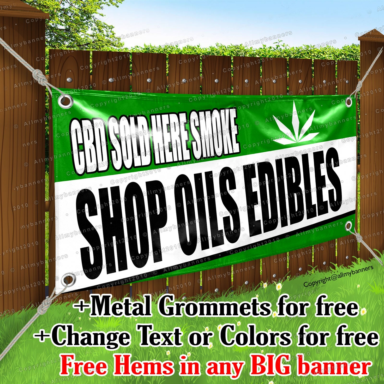 Cbd Sold Here Smoke Shop Oils Edibles Advertising Vinyl Banner Sign Flag Sizes