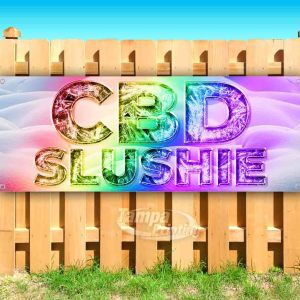 CBD SLUSHIE Advertising Vinyl Banner Flag Sign Many Sizes Available USA EDIBLES CBD SLUSHIE Advertising Vinyl Banner Flag Sign Many Sizes Available USA EDIBLES