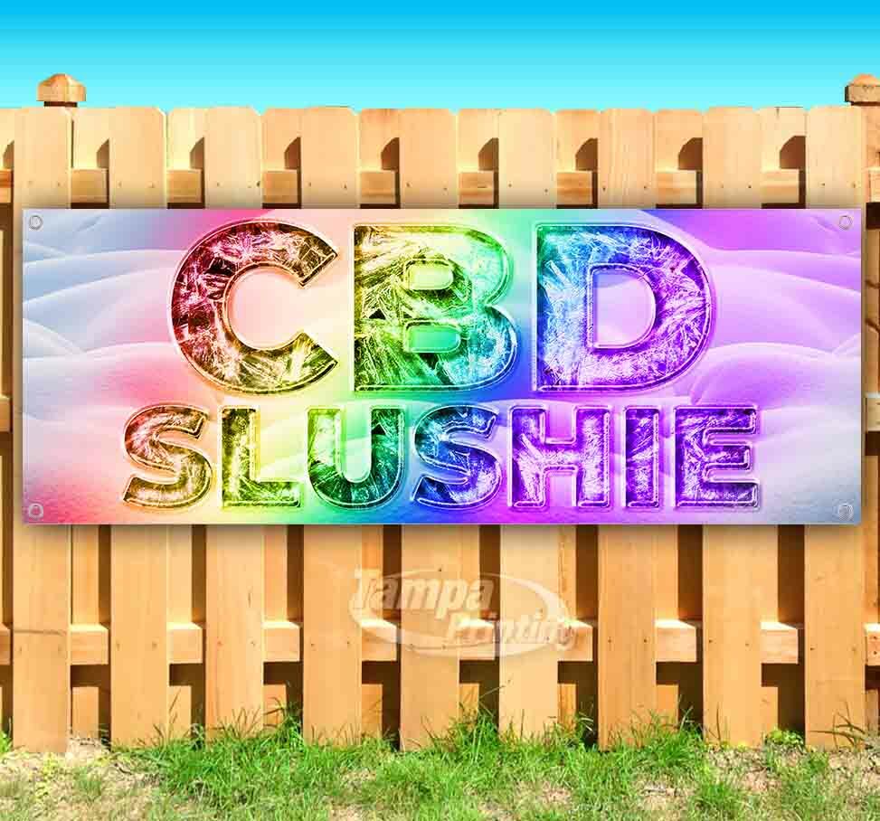 CBD SLUSHIE Advertising Vinyl Banner Flag Sign Many Sizes Available USA EDIBLES