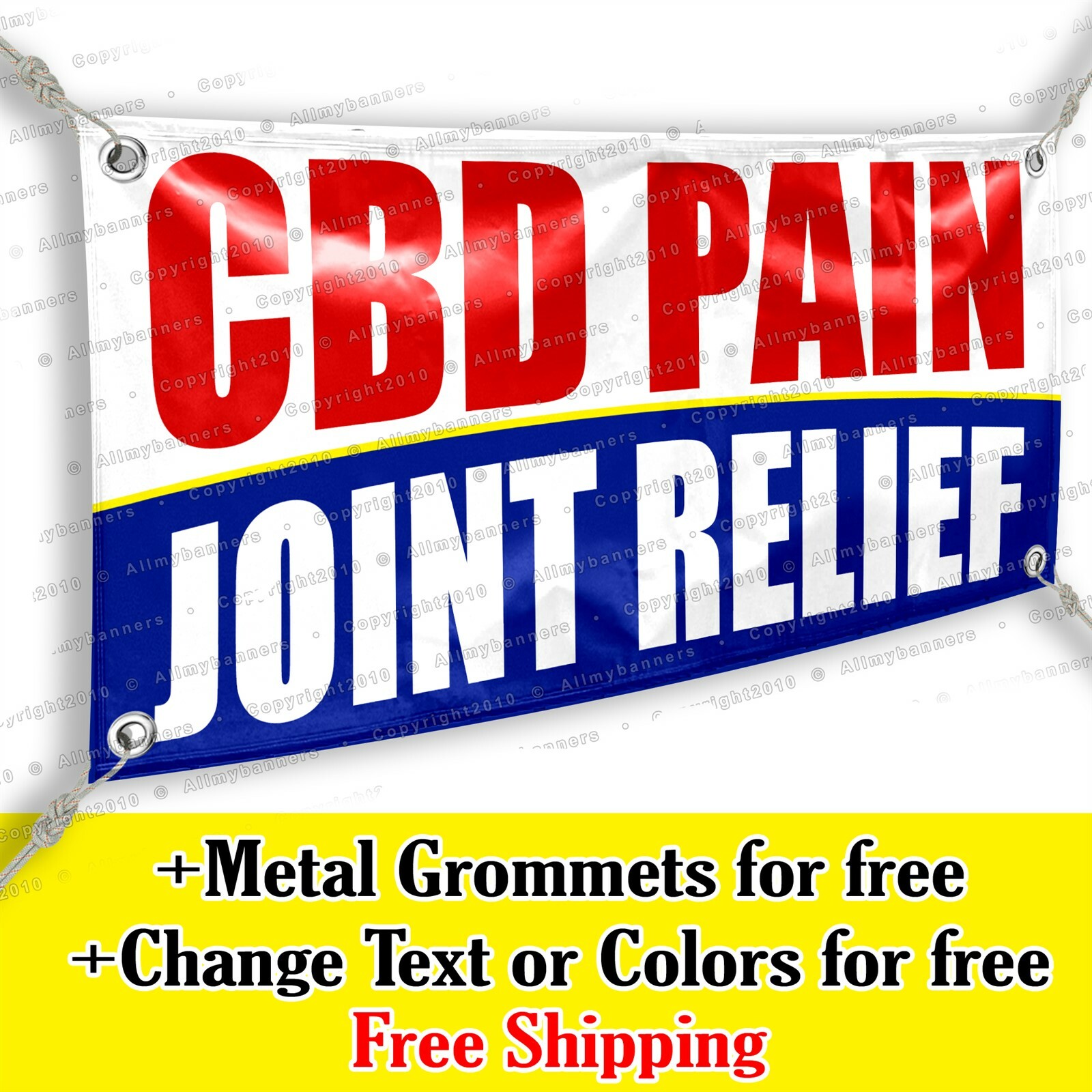 Cbd Pain Joint Relief Custom Vinyl Banner Advertising Sign Bicolor