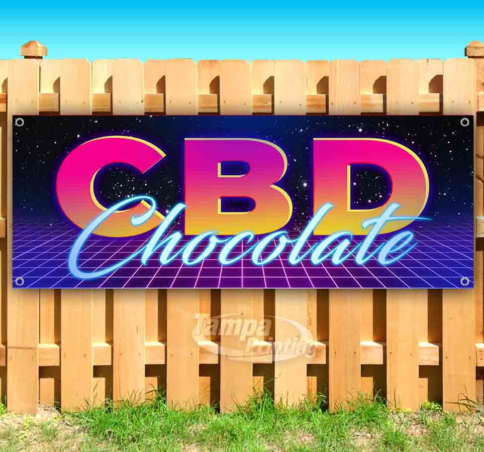 CBD Chocolate Advertising Vinyl Banner Flag Sign Many Sizes Available USA Edible