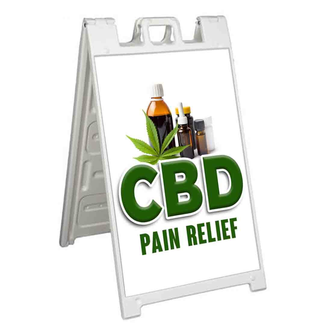 CBD OIL PAIN RELIEF Signicade 24×36 Aframe Sidewalk Sign Banner Decal