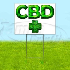 CBD 18×24 Yard Sign WITH STAKE Corrugated Bandit USA BUSINESS EDIBLES CBD 18×24 Yard Sign WITH STAKE Corrugated Bandit USA BUSINESS EDIBLES