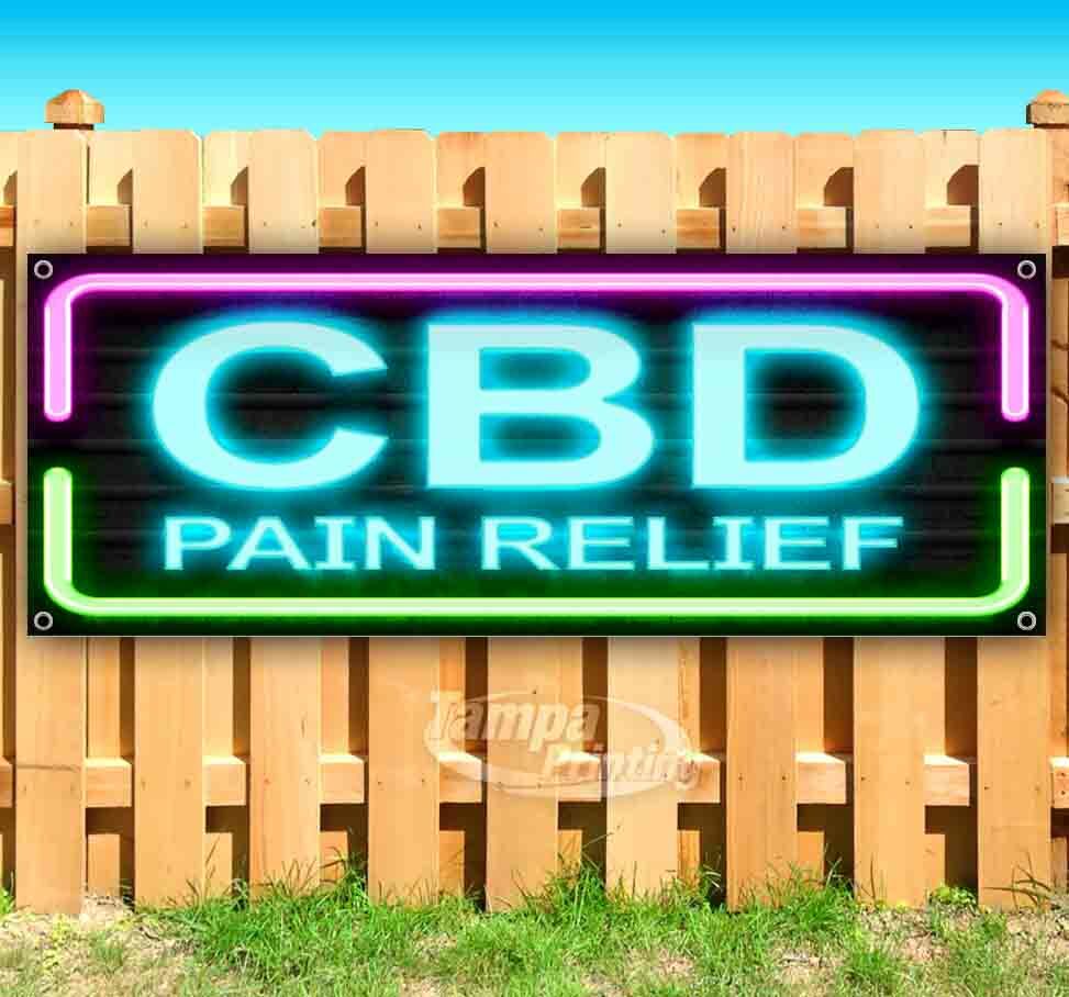 CBD Pain Relief Advertising Vinyl Banner Flag Sign Many Sizes Available USA