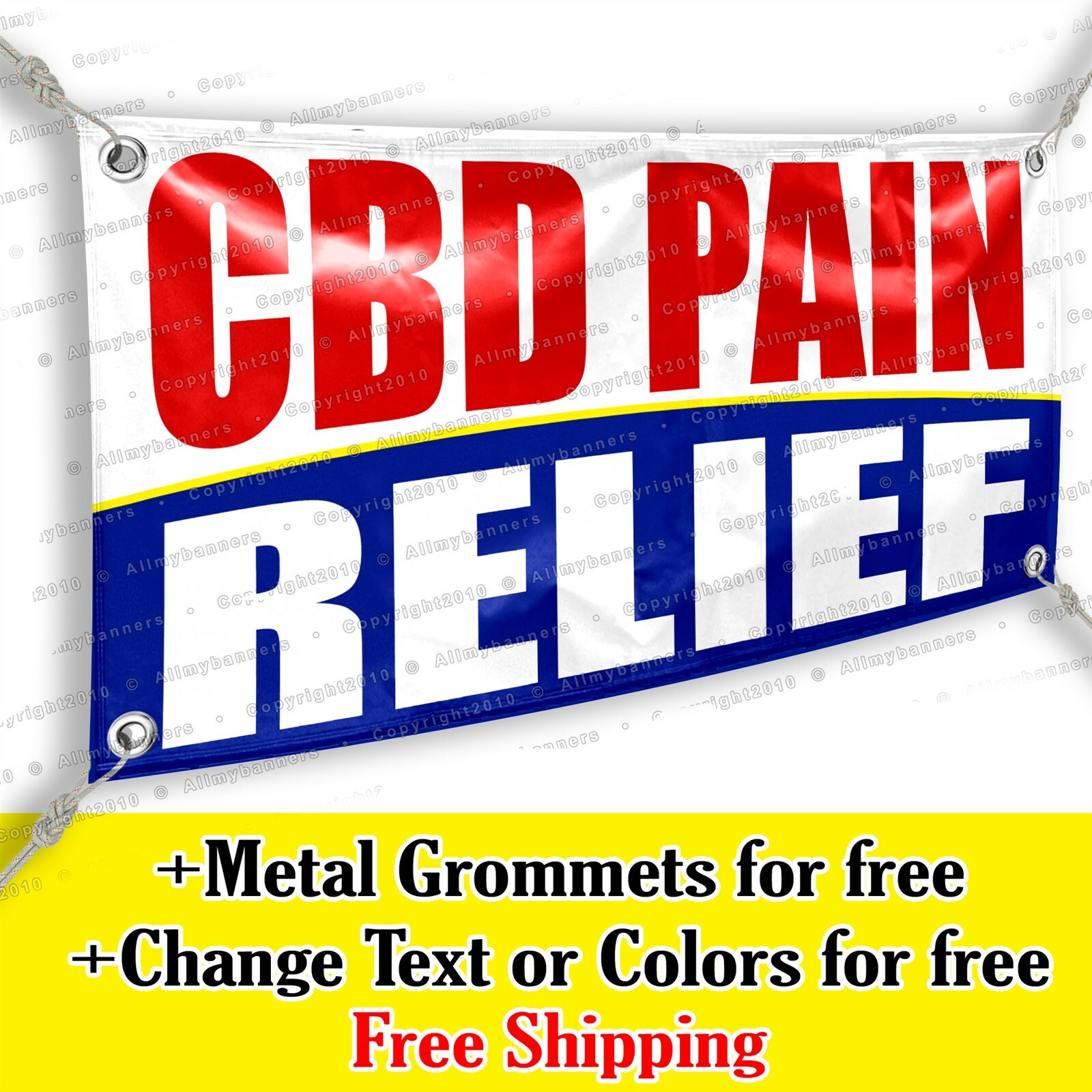 Cbd Pain Relief Custom Vinyl Banner Advertising Sign Bicolor