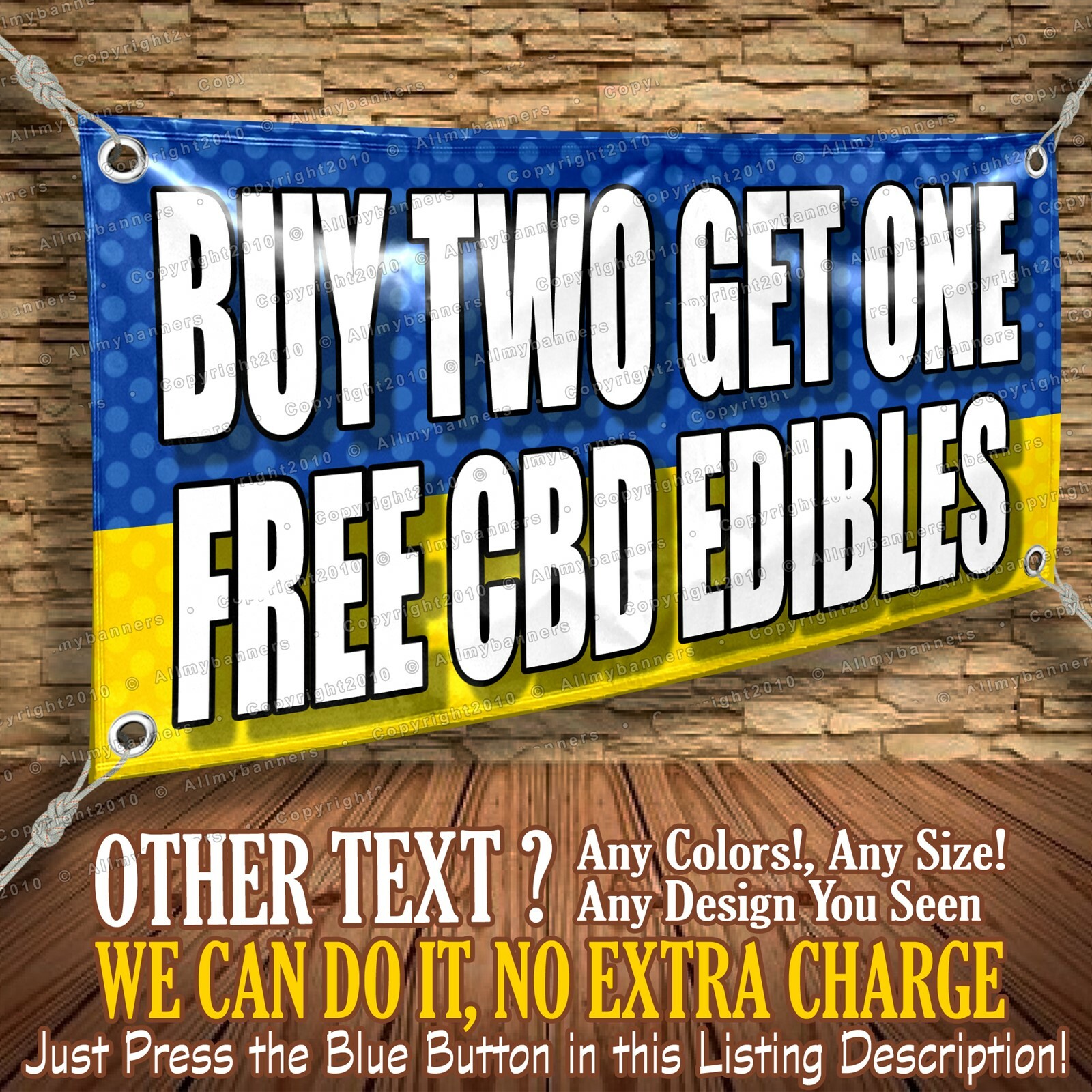 Buy Two Get One Free Cbd Edibles Custom Banner Business Sign Allmybanners