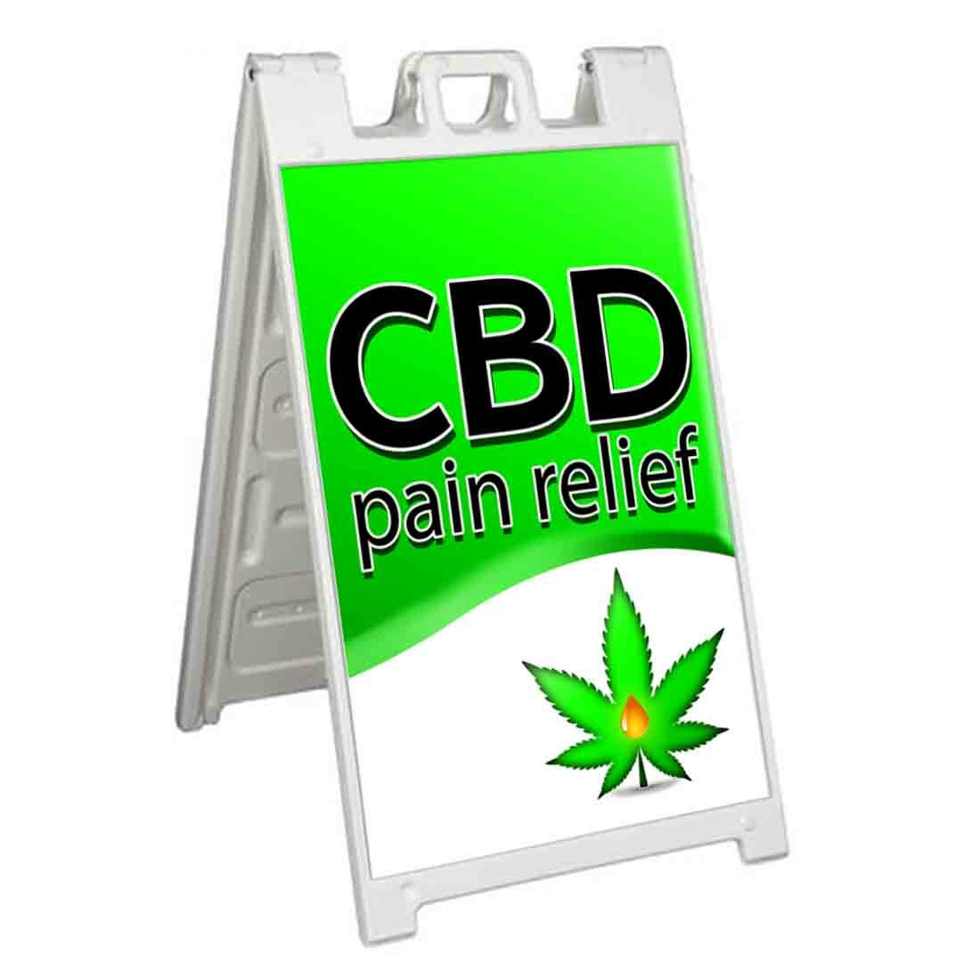 CBD PAIN RELIEF Signicade 24×36 Aframe Sidewalk Sign Banner Decal