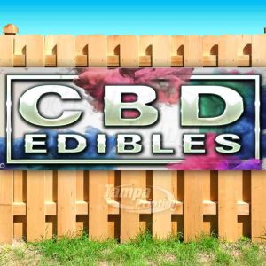 CBD EDIBLES Advertising Vinyl Banner Flag Sign Many Sizes EDIBLES CBD EDIBLES Advertising Vinyl Banner Flag Sign Many Sizes EDIBLES