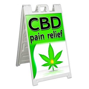 CBD PAIN RELIEF Signicade 24×36 A Frame Sidewalk Sign Double Sided OILS EDIBLES CBD PAIN RELIEF Signicade 24×36 A Frame Sidewalk Sign Double Sided OILS EDIBLES